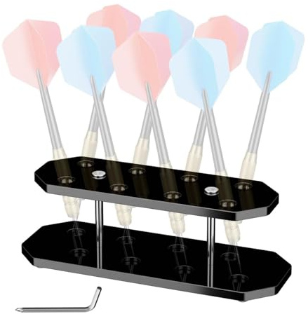 Genérico Akryl Dart Display 8 Kapacitet Vinkel Rack Skyddande Dartspets Förvaringsorganisatör, Säkert Skrivbordsfodral | Dart Mod