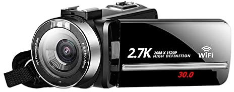 Videocamera, Videoregistratore digitale 2.7K Telecamere portatili for uso domestico all'aperto for la fotografia Videocamera Web in streaming Vlog Videcam(128G SD Card,Standard)