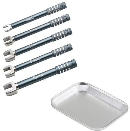Rc Car Spares For WLtoys K989 MN38 1/10 1/16 Wrench Set 3/4/5/5.5/6mm Open-End RC Car Tie Rod Turnbuckle Adjustment Tool(Gray)