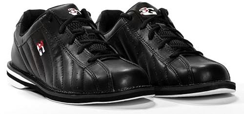Bowlerstore Products 3G Kicks Unisex Black Bowling Shoes- Wide Width (13 W US, Black)