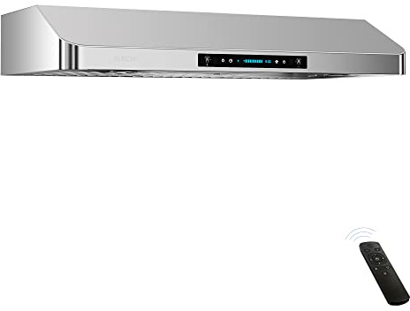 42 Inch Under Cabinet Range Hood with 900-CFM, 4 Speed Gesture Sensing&Touch Control Panel, Stainless Steel Kitchen Vent with 3 Pcs Baffle Filters