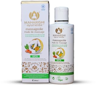 Maharishi Ayurveda Gereiftes Sesamöl | Massageöl | für die Morgendliche Ganzkörpermassage | Kontrollierte Naturkosmetik | 100% natürlich | 200 ml | 1er Pack (200 ml (1er Pack), Vata Massageöl)