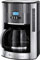 Russell Hobbs Kaffeemaschine [Digitaler Timer, Brausekopf für optimale Extraktion&Aroma] Geo Edelstahl Grau (max 12 Tassen, 1,5l Glaskanne, Warmhalteplatte, 1000W) Filterkaffeemaschine 25270-56