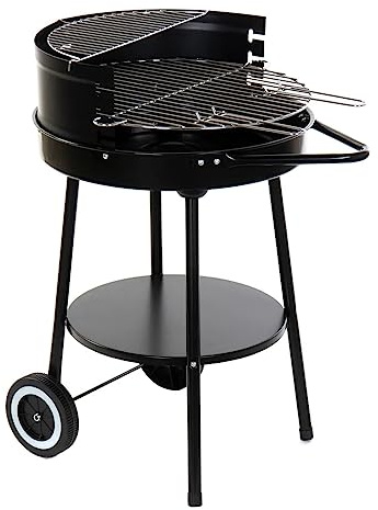 D,casa - Barbacoa Metal con Ruedas 59x49x82 cm