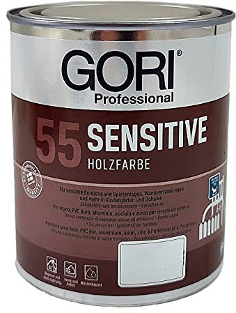 GORI 55 Sensitive Holzfarbe RAL-Farben (0,75Liter, Kieselgrau (ca RAL 7032))