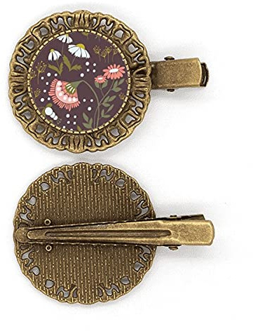 Braune Blumen Pflanzenfarbe Haarnadel Haarschmuck Brosche Haarklammer Barrette