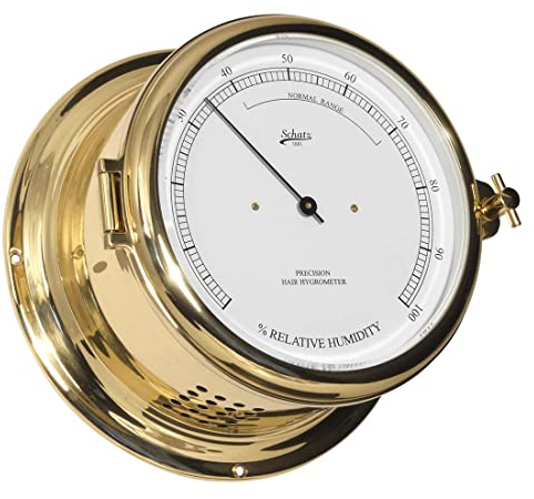Delite 480 h - Igrometro per capelli, in ottone lucido, altezza x larghezza: 180 mm x 93 mm
