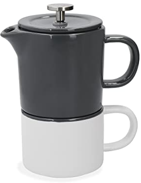 La Cafetière Barcelona Cool Grey Ceramic 400ml Coffee for One