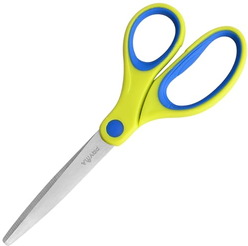 Pryma Forbici Punta Tonda – Sicure e Resistenti, Lame in Acciaio Inox per Scuola, Ufficio e Casa (Verde, 16 cm)