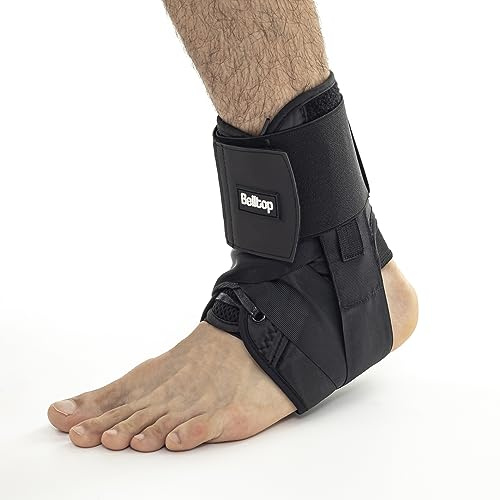belltop Knöchelbandage für Damen und Herren, atmungsaktiv, mit Schnürung, für Sport, Knöchelstabilisator für Plantarfasziitis, Erholung von Verletzungen (Größe L)