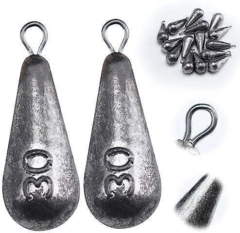 Goture Birnenblei Angeln，Dropshot Blei,Bleigewichte,Blei Angeln,Angelblei 10g/20g/30g/40g/50g/60g/70g/80g/100g/120g,Angelblei Kit,Angeln Sinker,Angeln Drop Shot Stabblei