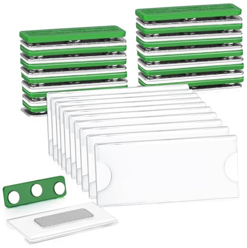 Namensschilder Magnet, 10Pcs Namensschilder für Kleidung, Name Plate Magnetisch für kleidung Ausweishalter, Name tag mit 3-Punkt Selbstklebende Magnet