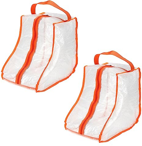 PATIKIL Stövlar förvaringsväska 2-pack dammsäkra stövlar skyddande väska stövlar bärkassar för hem resor orange, apelsin
