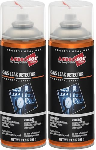 Ambro-Sol W507 Détecteur De Fuite de Gaz, Détecte Fuite de Gaz ou Air Comprimé, Ininflammable, Peut Être Utilisé Sur Les Usines, Aérosol En Fer Blanc Recyclable 400 ml (Lot de 2)