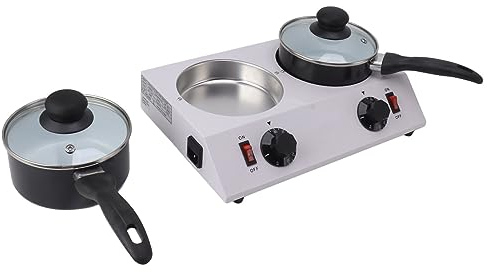Machine à Fondre le Chocolat électrique, Machine à Fondre L'aluminium, Fondoir au Chocolat de qualité Alimentaire, Pot de Trempe électrique à 2 Réservoirs (Prise UE 220 V)