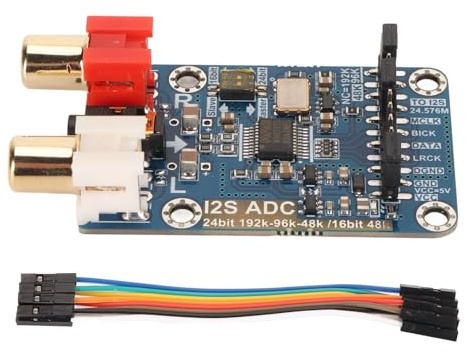 I2S ADCCapture Card Modul, 24Bit 192k/96k Master Slave Modus, Analog zu I2S-Signal, 3,5mm/-Eingabe, 6dB Verstärkung