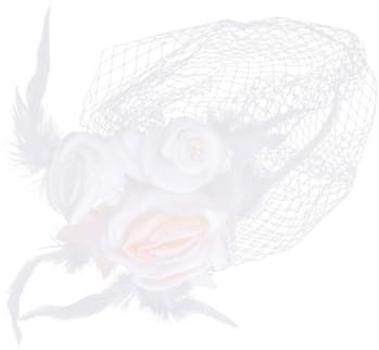 SAFIGLE Braut Schleier Mit Blumen Kurzes Hochzeits-mesh- Mit Gesichtsbedeckung Für Teepartys Elegante Damen Handgefertigt Für Besondere Anlässe Und Fotografie