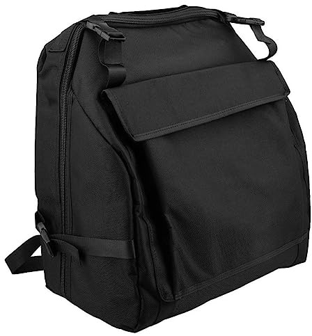 Arivend Akkordeon-Koffer aus Oxford-Stoff, für Akkordeon mit 48 Bass, Schwarz, Schwarz