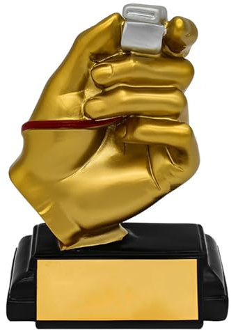 YYDSTES Kunstharz Fußball Goldene Pfeife Trophäen Galvanisiertes Gold Fußballspiel Besten Schiedsrichte Trophäe Büro und Heimdekoration Ornamente kreative Fan Geschenke