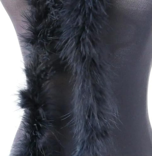 GUOZIF 4M Kleid Kostüm Cosplay Weihnachtsbaum Flauschige Hochzeit Federboa Streifen Bekleidung Stoff Federn Grament Mithelfer