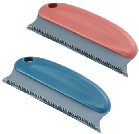 Brosse Anti-Peluches et Poils d'Animaux Domestiques - 2 Pièces en Caoutchouc pour Canapé, Tapis et Vêtements - Peigne pour Chien et Chat