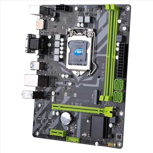 SIMPLETEK - Scheda madre compatibile H311-VHD4 LGA1151 Micro ATX con 2 slot DDR4 32GB max, USB 3.0, SATA 3, VGA HDMI DisplayPort