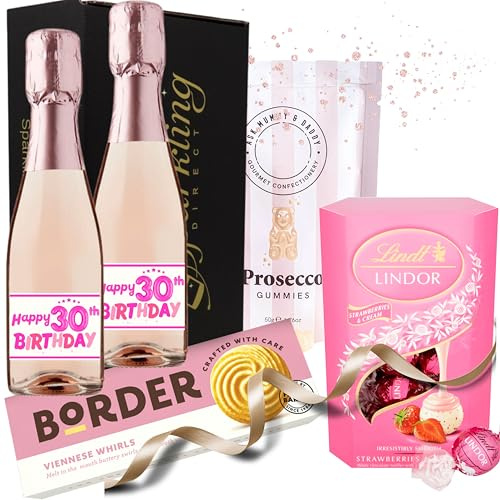 30th Birthday Gifts For Women, Happy 30th Birthday Hamper For Her, 30 Year Old Lady Birthday Gifts, Prosecco Gift Box For Mum Best Friend Sister Wife Turning 30, 30th Birthday Presents For Wine Lovers