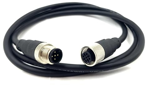 bayzconn M12, cavo da maschio a femmina a 5 poli, cavo di forma dritto, da femmina a maschio, sensore di aviazione, cavo elettrico in PVC, 125 V, 4 A, AC/DC, cavo industriale, 10 metri