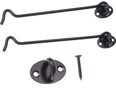 IWOWHERO 2pcs Stainless Steel Door Hooks for Window Over Door Coat Easy Install Window Hook Screw for Keeping Open