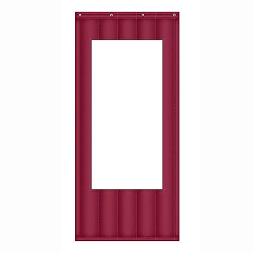 Rideau de porte magnétique en coton épais à isolation thermique pour porte de balcon et porte coulissante - 100 x 220 cm