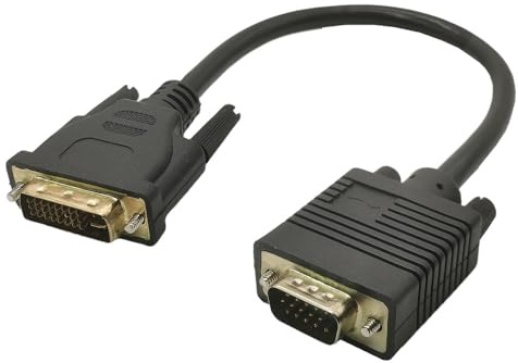 Cavo adattatore DVI 24+5 a VGA da 0,3 m Cavo DVI-I a VGA 1080P Cavo convertitore video DVI maschio 24+5 a VGA maschio 15 pin for display PC