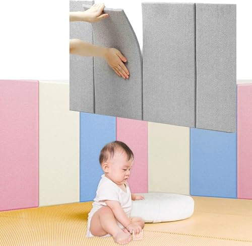 Panneaux muraux rembourrés, Autocollants muraux Anti-Collision 3D, Rembourrage Mural pour Enfants, Panneaux muraux acoustiques Auto-adhésifs, Panneaux muraux rembourrés, Coussin de