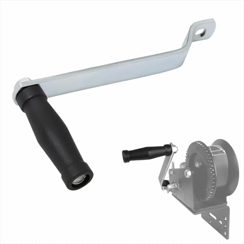 Poignée de treuil de rechange pour remorque de bateau – Poignée de manivelle avec poignée antidérapante, accessoire durable pour voilier marin, 1 pièce (25,4 cm)