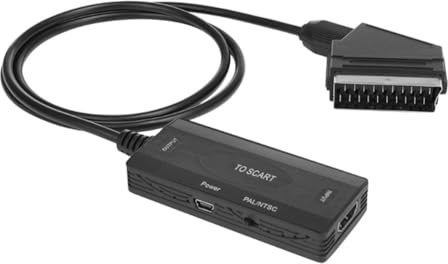 Harewtwy Convertitore Compatibile -SCAT, Adattatore Video Digitale HD Compatibile -Analogico e Audio L/R Supporta DVI