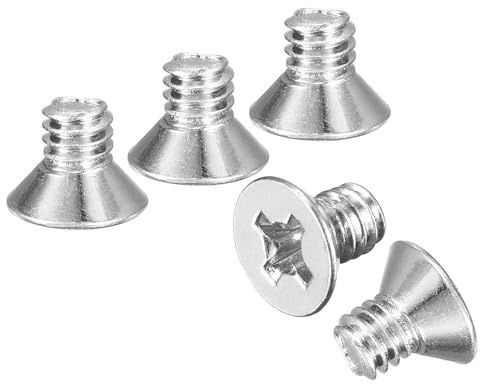 DTGN #8-32x1/4 Phillips Countersunk Bolts 304 Silver 100pcs | Phillips Flat Head Machine Screws Bolts,304 Stainless Steel,Good For Furniture & Machinery