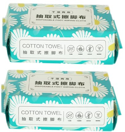 ABOOFAN Einweg Fußtücher pro Packung Dicke Saugfähige Spa Fußpflege Handtücher Komfortable Praktische Reinigungstücher für Trockene und Nasse Anwendung Hygienisch und Tragbar