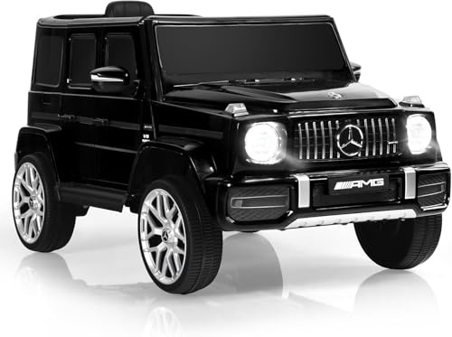 GOPLUS Coche Eléctrico Mercedes Benz G63 de 12 V, con Mando a Distancia de 2,4 G, Luces LED y Faros, 3-5 km/h, para Niños de 3 a 8 Años, hasta 30 kg