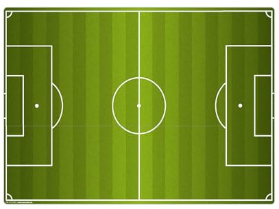 Schreibtischunterlage Kinder – “Fußballfeld“ – aus erstklassigem, strapazierfähigem Vinyl (Kunststoff) – 44 x 32 cm – Rutschfeste Schreibunterlage für besten Schutz – Made in Germany