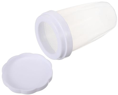 TOYANDONA Shaker per Zucchero Velo e Cacao con Rete Fina Spargitore Polvere Compatto e Resistente per Uso Domestico Contenitore Bianco per Dispersione Uniforme