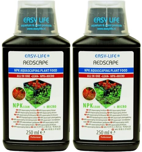 Easy Life RedScape 2er Pack – 2×250 ml NPK Flüssigdünger für Aquarienpflanzen, verstärkt rote Blattfarbe, mit Eisen & Spurenelementen, nitratreduziert & fischsicher