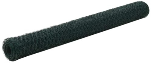 QJBSAVVA Maschendrahtzaun 25x1,2 m grün Stahl-PVC, Gartenzaun Hühner Kaninchen Hunde Weide Voliere, wetterfest flexibel