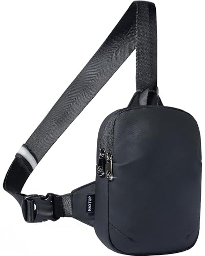 MAXTOP Sling Bag för män och kvinnor, lätt vattentät bröstväska med vattentät TPU-beläggning, crossbody-väska för utomhusbruk, resor, vandring, cykling, sport
