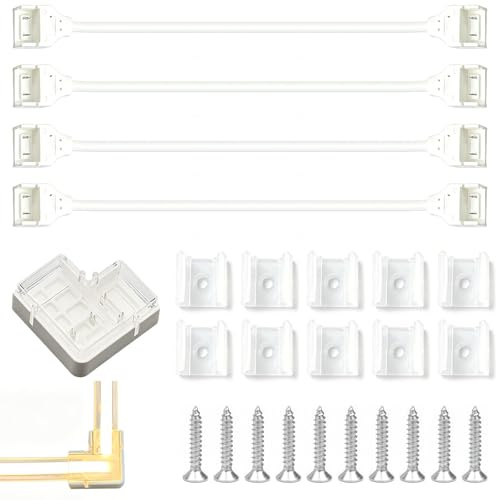 CHENBOOW COB LED Streifen Steckverbinder Set für 10mm Breite LED Strip 2Pin,LED Strip Verbinder,LED Streifen Verbinder,L-Förmige Eckverbinder,Streifen auf Kabelverbinder,für LED Installationen