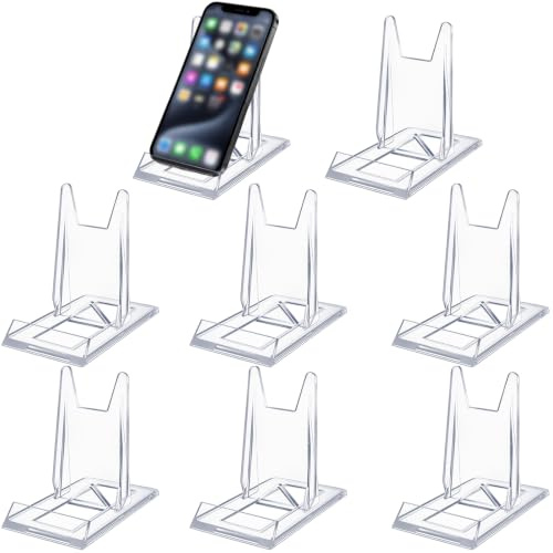 Yeheap 8 Stück Kunststoff Tellerständer, Verstellbare Tellerhalter | Transparent Kartenständer, Stabile Stütze, CD Ständer, Schallplattenständer Dekotellerhalter Aufsteller Teller, Bilderständer