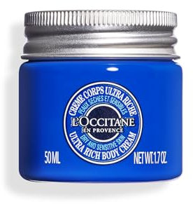 L'OCCITANE - Crème Ultra Riche Corps Karité - 50 ml - Peaux Sèches et Sensibles - Fabriqué en France