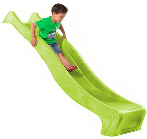 DEMMELHUBER - Rutsche WATERSLIDE 2,30 mit Wasseranschluss, Wellenrutsche, Gartenrutsche, Kinderrutsche, Wasserrutsche (Grün)