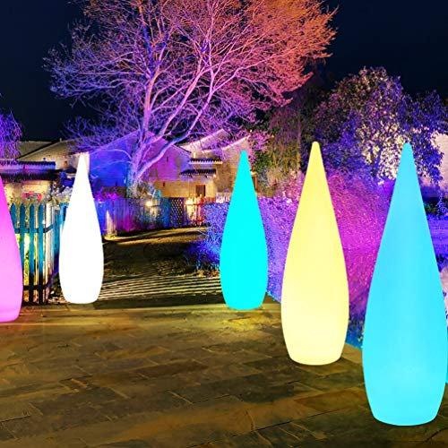 XMAGG LED Lámpara de Pie RGB Regulable con Control Remoto Recargable 16 Colores Exterior Lámpara de Piso Impermeable IP54 para Salón Dormitorio Jardin Partido Decorar,240v Power,80CM