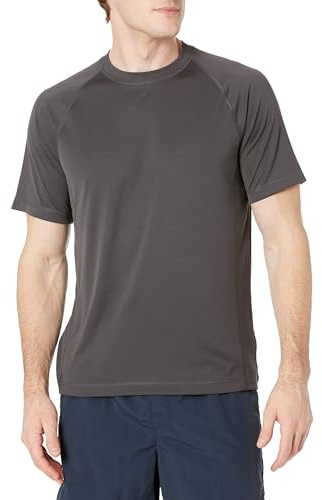 Amazon Essentials Camiseta de Natación de Corte Ajustado, Manga Corta, Secado Rápido, FPS 50 Hombre
