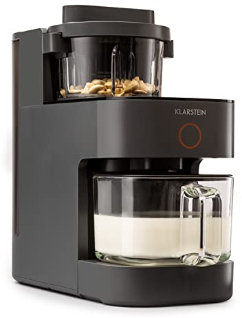 Klarstein Mixer, Standmixer mit 300 Motor- und 1250 Watt Heizleistung, Hochleistungsmixer für Pflanzenmilch Zubereitung, Smoothie Mixer mit 360° Heiztechnologie, 30.000 U/min, Touchscreen, Schwarz