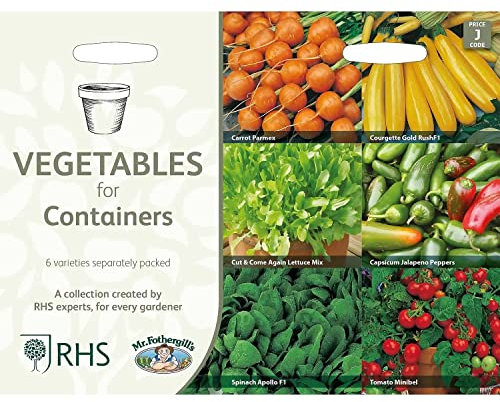 RHS Vegetables for Containers 6 Varieties Seeds